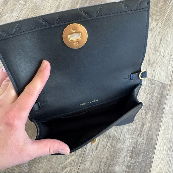 Tory Burch Mini Georgia Turnlock Chain - Quilt Pattern Embossing Leather Bag - Picture 9 of 13